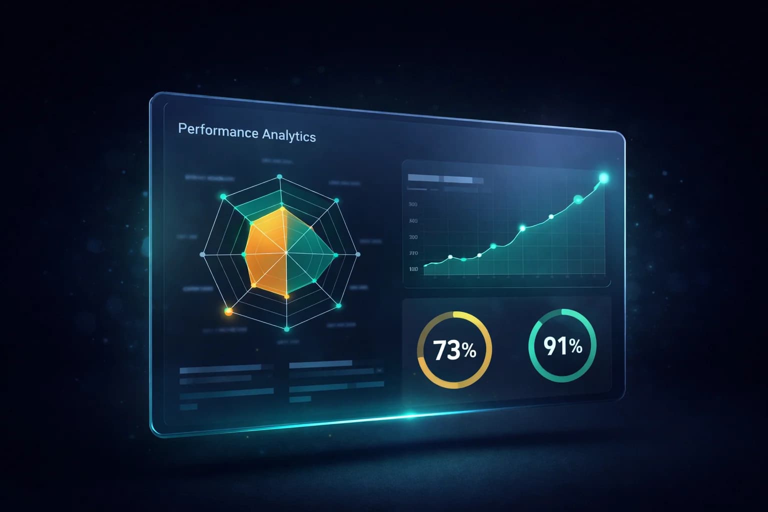 NCLEX exam analytics dashboard showing radar chart, accuracy trends, and category scores