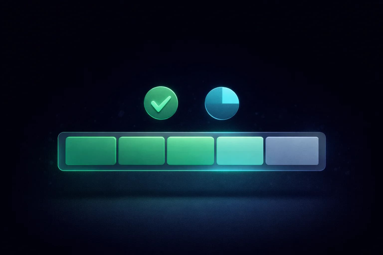 Partial credit scoring visualization showing segmented progress bar with full, partial, and no credit segments